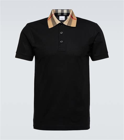 burberry polo pique|burberry polo shirt black.